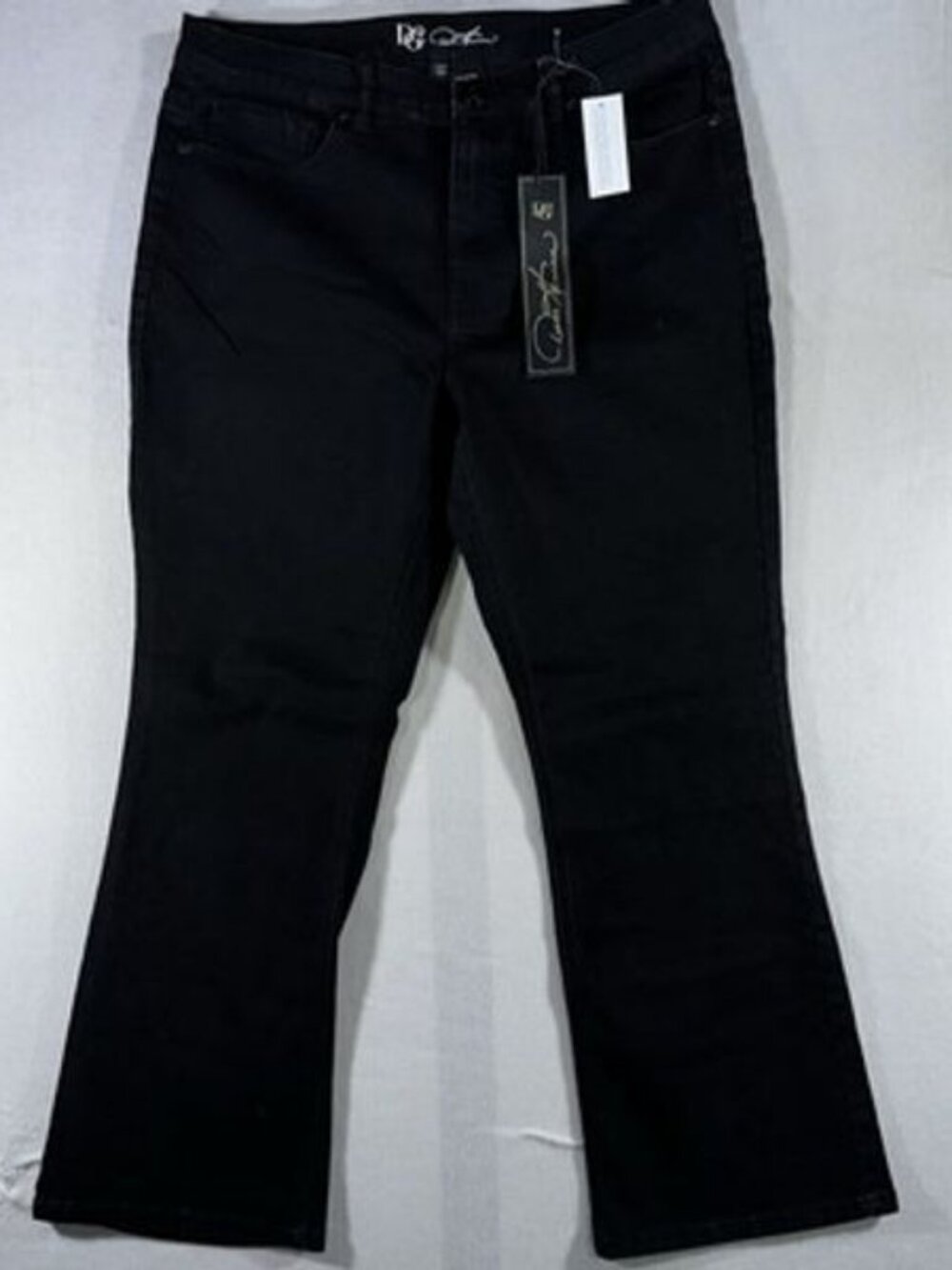 Diane Gilman DG2 Jeans Black Stretch 14P Flared